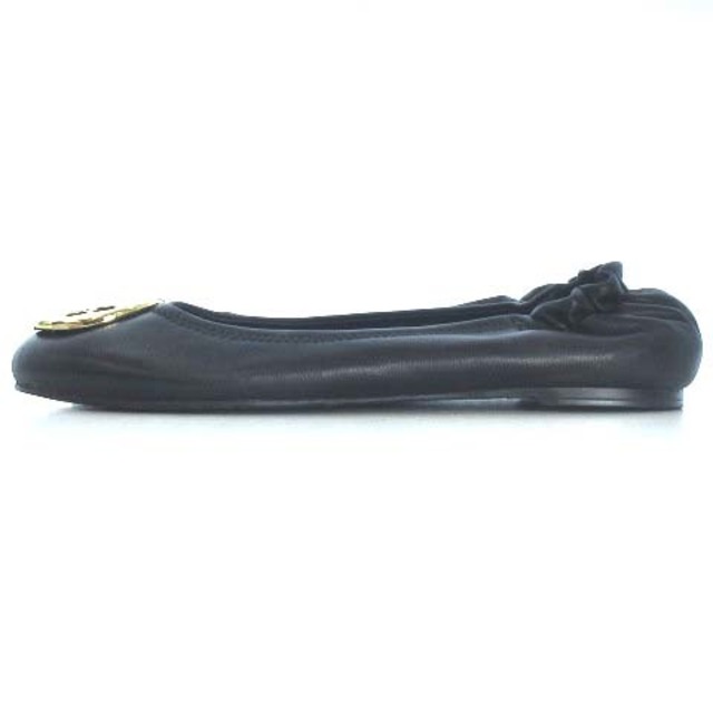 Tory Burch(トリーバーチ)のトリーバーチ ミニー トラベル バレエ シューズ レザー ロゴ金具 黒 23.0 レディースの靴/シューズ(バレエシューズ)の商品写真
