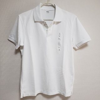 ユニクロ(UNIQLO)のユニクロ　白ポロシャツ　Lサイズ　新品　2枚セット(ポロシャツ)