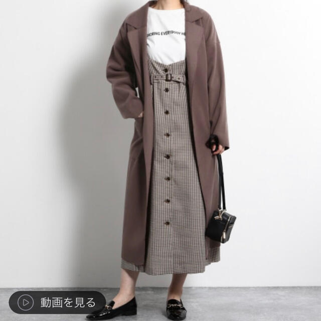 mysty woman(ミスティウーマン)の♡タグ付き　新品♡mysty woman 前ボタンナロージャンスカ レディースのスカート(ロングスカート)の商品写真