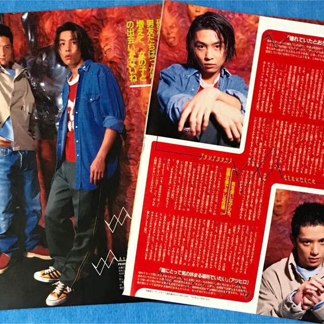 KinKi Kids(キンキキッズ)の佐藤アツヒロさん　堂本剛さん先輩、後輩トーク ポポロ1998年の切り抜き エンタメ/ホビーの雑誌(アート/エンタメ/ホビー)の商品写真