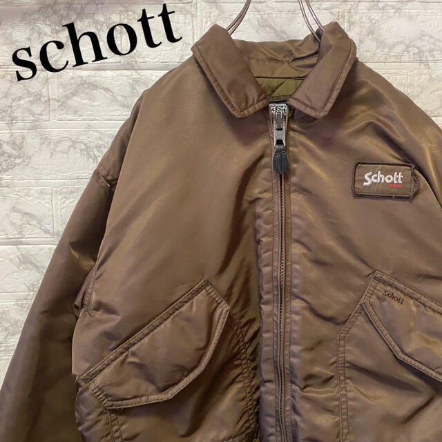 schott(ショット)のショット　フライトジャケット　CWU-Rタイプ　ワンポイントロゴ メンズのジャケット/アウター(フライトジャケット)の商品写真