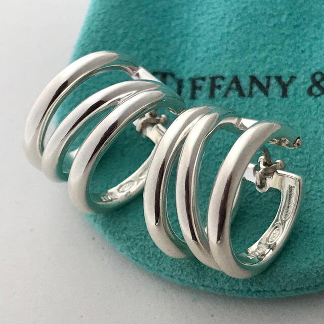 Tiffany オープン ダイアゴナル ピアス　希少