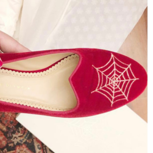 Charlotte Olympia(シャルロットオリンピア)の9月末まで❤️シャーロットオリンピア　スパイダー刺繍❤️定価97000 レディースの靴/シューズ(バレエシューズ)の商品写真