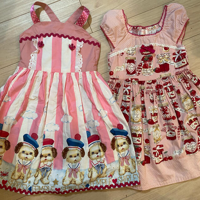 シャーリーテンプル♡ジャム瓶ワンピース、リボンカチュームセットキッズ服女の子用(90cm~)