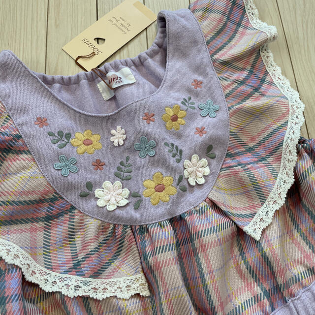 Souris(スーリー)のSouris ミルキーチェックジャンパースカート サイズ130 キッズ/ベビー/マタニティのキッズ服女の子用(90cm~)(ワンピース)の商品写真