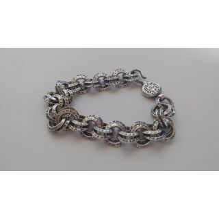 クロムハーツ(Chrome Hearts)の【新品】ダブルBリング ブレスレット 18cm(ブレスレット/バングル)