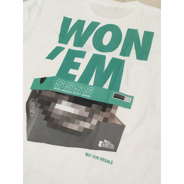 atmos(アトモス)のTNB x  atmosコラボ WON`EM Tee ホワイト Lサイズ メンズのトップス(Tシャツ/カットソー(半袖/袖なし))の商品写真