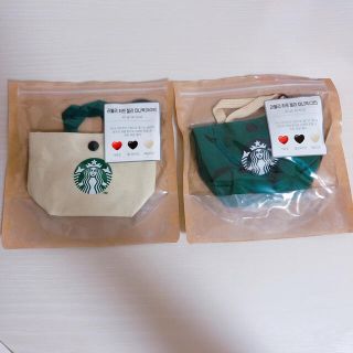 スターバックスコーヒー(Starbucks Coffee)のスタバ韓国　ハートゼリーミニバッグセット(トートバッグ)