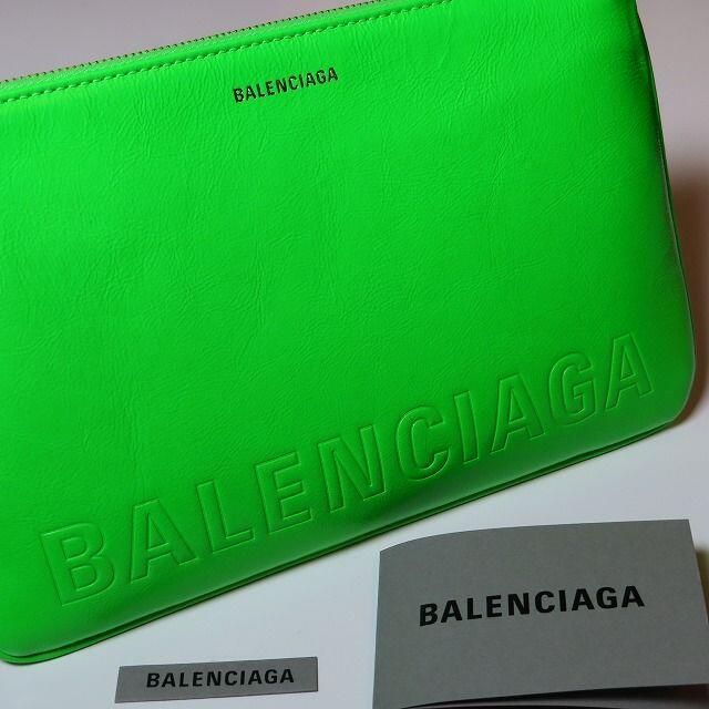 Balenciaga - 新品Balenciagaロゴ入りクラッチバッグポーチラージレザーバレンシアガ
