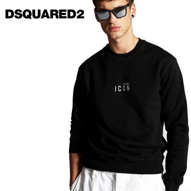 メンズ DSQUARED2 S79GU0030 ブラック ICON トレーナー XL (お値引き