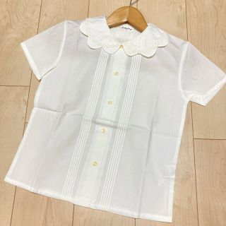 【新品】✨半袖セール中✨ブラウス　フォーマル　半袖　白　140 女の子(ブラウス)