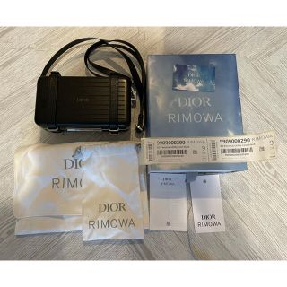 ディオール(Dior)のdior rimowa ディオール リモワ クラッチ ショルダーバッグ 黒 美品(ショルダーバッグ)