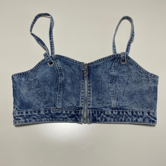 FOREVER 21(フォーエバートゥエンティーワン)のFOREVER21 デニム　ビスチェ レディースのトップス(キャミソール)の商品写真