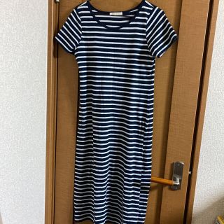 ショコラフィネローブ(chocol raffine robe)のショコラフィーネローブ　ボーダーワンピース(ルームウェア)