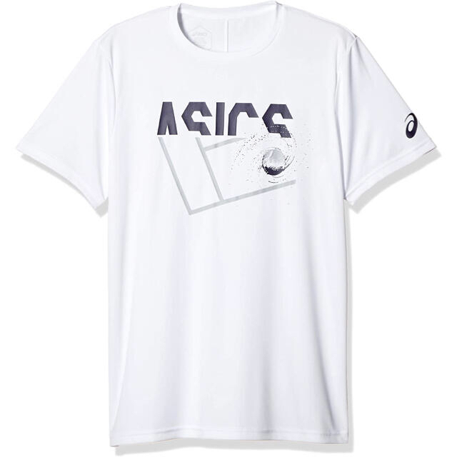 asics(アシックス)のasics アシックス テニスウェア半袖Tシャツ白2041A090 メンズM新品 スポーツ/アウトドアのテニス(ウェア)の商品写真