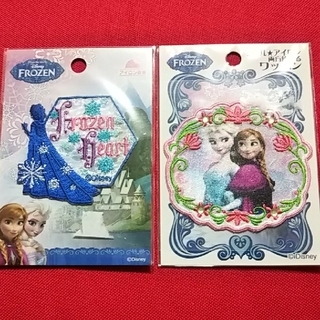 ディズニー(Disney)のアナと雪の女王ワッペン２枚(各種パーツ)