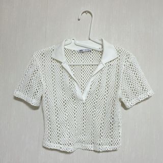 ザラ(ZARA)のZARA かぎ編みトップス(カットソー(半袖/袖なし))