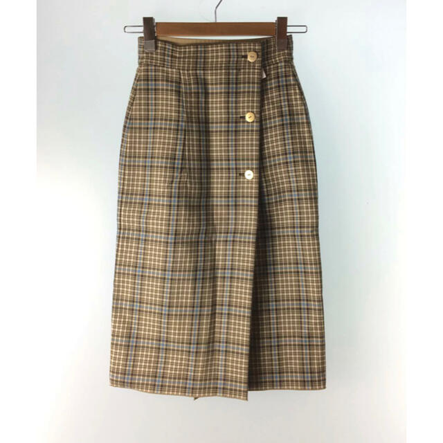 UNITED ARROWS(ユナイテッドアローズ)のエメルリファインズ　リバーシブル　チェック　タイトスカート レディースのスカート(ひざ丈スカート)の商品写真
