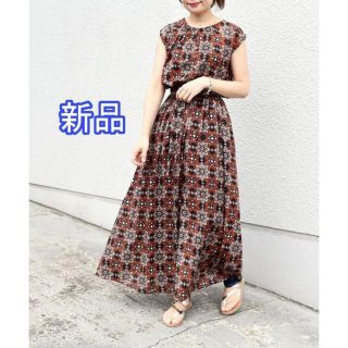 シップス(SHIPS)の新品 SHIPS【別注】UHURUオリジナルプリントワンピース(ロングワンピース/マキシワンピース)