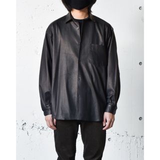 COMOLI コモリ 長袖 20AW S03-01015 LEATHER SHIRT ディアスキン レザー シャツ ブラック系 2