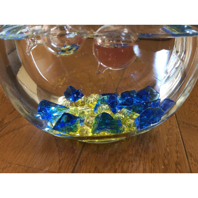 金魚鉢　横幅13㎝　ガラス玉付き☆丈夫なプチ水槽♪アクアリウム その他のペット用品(アクアリウム)の商品写真