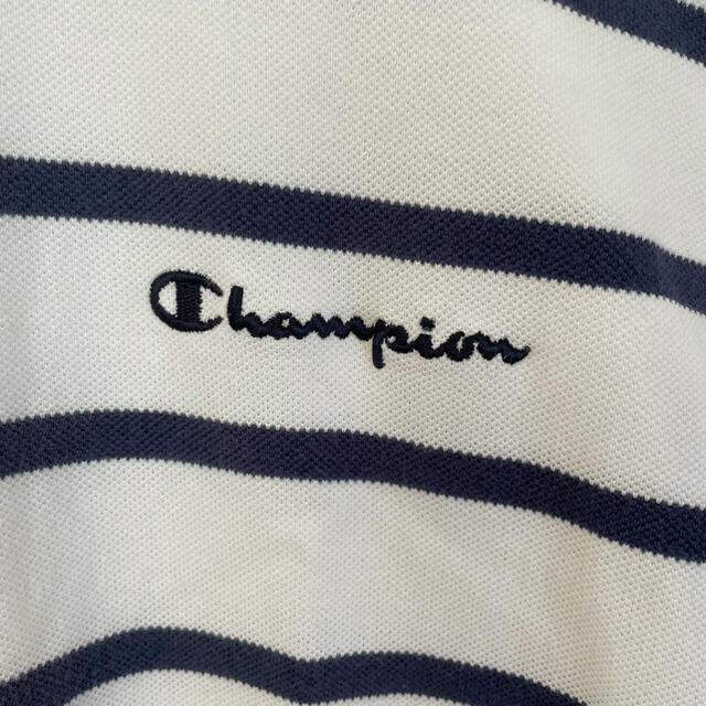 Champion(チャンピオン)のchampion チャンピオン ポロシャツ ストライプ ワンポイント刺繍 メンズのトップス(ポロシャツ)の商品写真