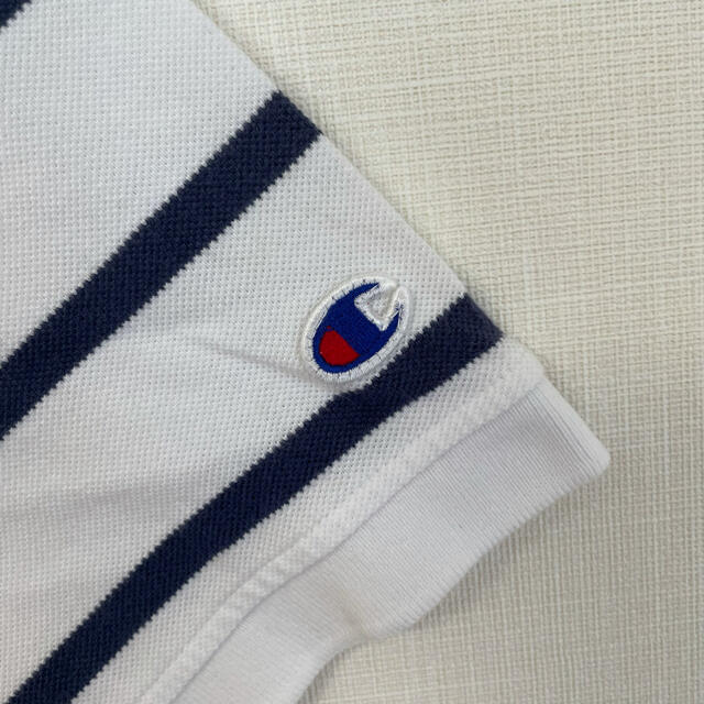 Champion(チャンピオン)のchampion チャンピオン ポロシャツ ストライプ ワンポイント刺繍 メンズのトップス(ポロシャツ)の商品写真