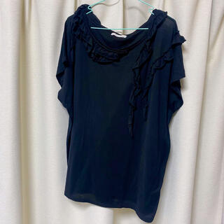ツモリチサト(TSUMORI CHISATO)のツモリチサト　黒　フリル　Tシャツ(Tシャツ(半袖/袖なし))