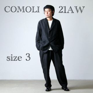 コモリ(COMOLI)のCOMOLI コモリ　21AW ウールシルク　セットアップ　ネイビー(セットアップ)