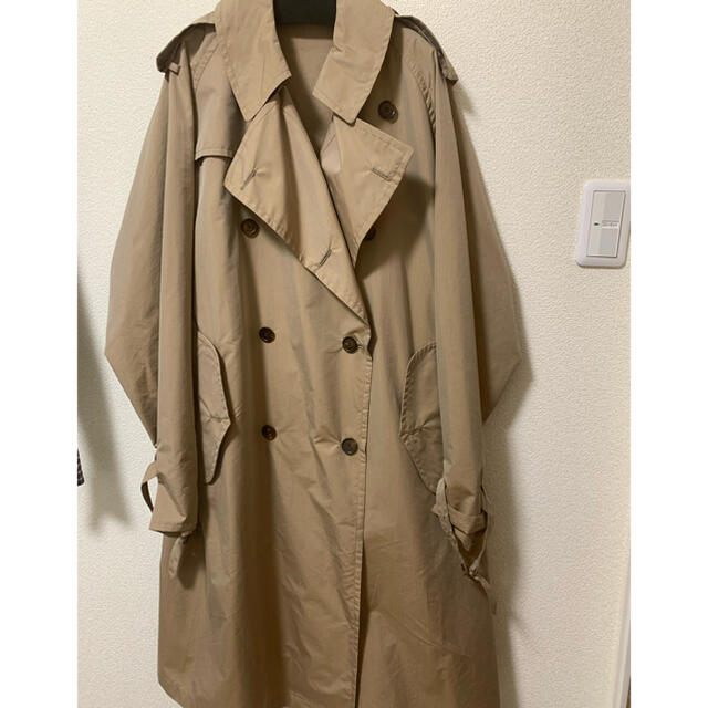 AURALEE FINX POLYESTER BIG TRENCH COAT