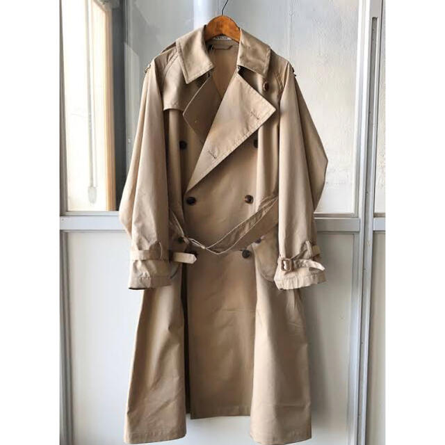 ナチュラルネイビー AURALEE FINX POLYESTER BIG TRENCH COAT | www