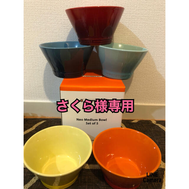 LE CREUSET(ルクルーゼ)のル・クルーゼ ネオボール Mサイズ 5個入り レインボー インテリア/住まい/日用品のキッチン/食器(食器)の商品写真