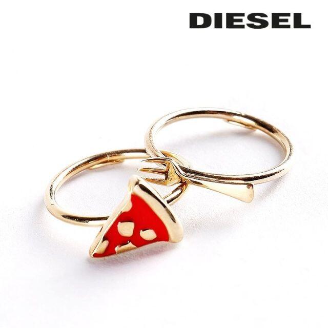 DIESEL(ディーゼル)のDIESEL 2連リング ピザ＆フォーク レディースのアクセサリー(リング(指輪))の商品写真