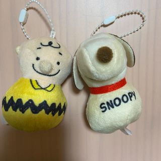 ピーナッツ(PEANUTS)のスヌーピー チャーリーブラウン　ぬいぐるみキーチェーン(キャラクターグッズ)