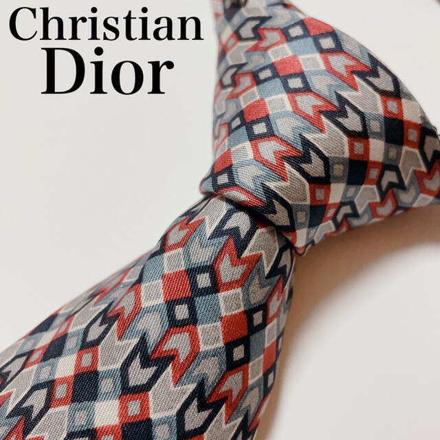 割引購入 【美品】Christian Dior ネクタイ トロッター柄 総柄 ハイ 