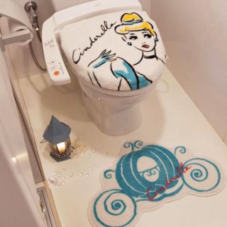 ディズニー(Disney)のシンデレラ ディズニー トイレカバー マット(トイレマット)