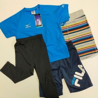 ミズノ(MIZUNO)のミズノ　H&M　FILA120cm Tシャツ ハーフパンツ　男の子 セット　子供(その他)