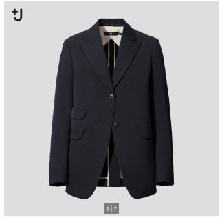 ユニクロ(UNIQLO)の新品 ユニクロ +J ウールテーラードジャケット ネイビー(テーラードジャケット)