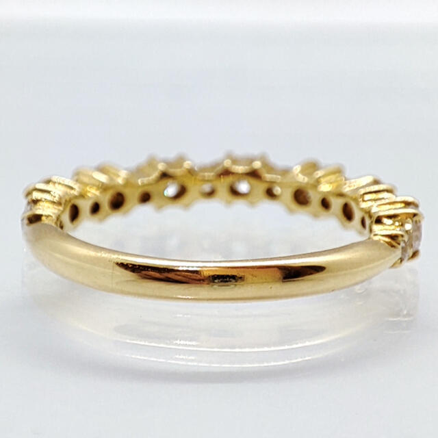 ※お値下げ不可　K18　ダイヤ　ハーフ　リング　神楽坂宝石 レディースのアクセサリー(リング(指輪))の商品写真