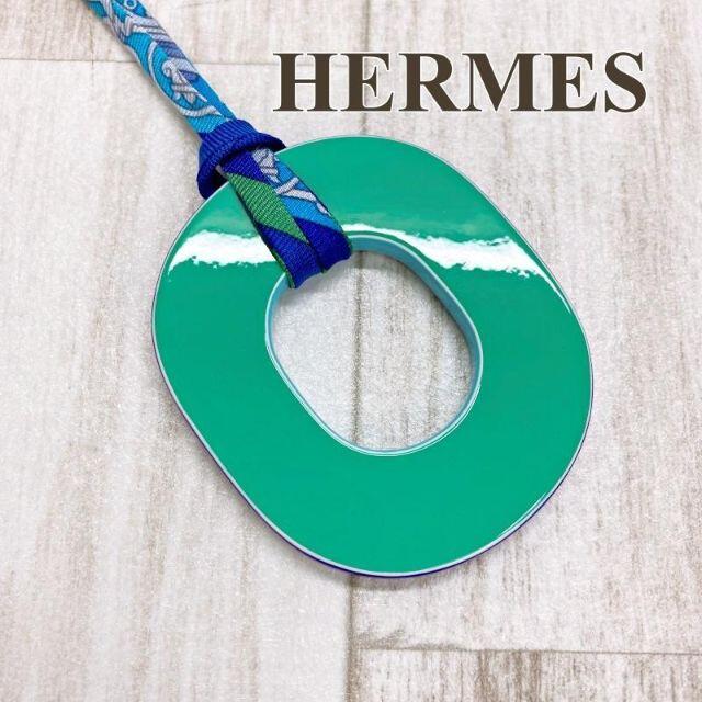 Hermes(エルメス)のエルメス ネックレス ペンダント イスム ピグマン グリーン パープル レディースのアクセサリー(ネックレス)の商品写真