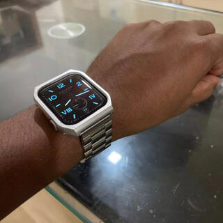 アップルウォッチ(Apple Watch)のアップルウォッチ　カバー　バンド　ステンレス　44mm(その他)