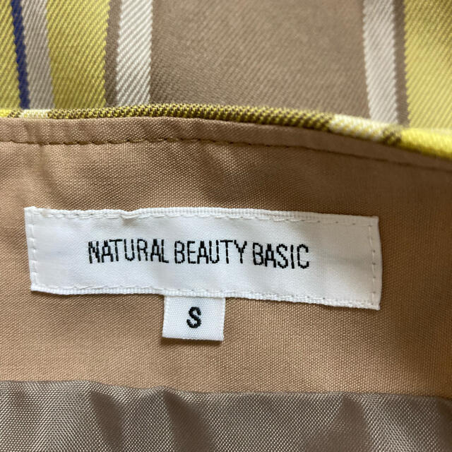 NATURAL BEAUTY BASIC(ナチュラルビューティーベーシック)の【美品】ナチュラルビューティーベーシック　チェック　ラップスカート　レディース  レディースのスカート(ひざ丈スカート)の商品写真