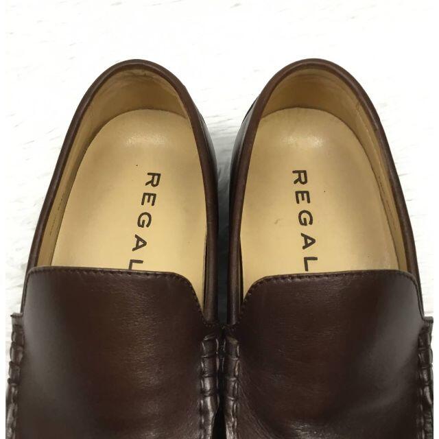 REGAL(リーガル)の美品REGALリーガルベネチアンローファースリッポンブラウン25cm メンズの靴/シューズ(スリッポン/モカシン)の商品写真
