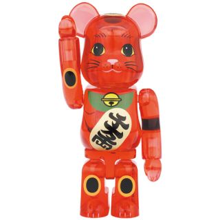 メディコムトイ(MEDICOM TOY)のBE@RBRICK 招き猫 梅透明 100％/400％×2セット(合計４体)(フィギュア)