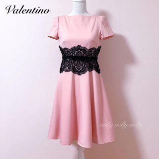 ヴァレンティノ(VALENTINO)の【VALENTINO】リボンレースワンピース(ひざ丈ワンピース)