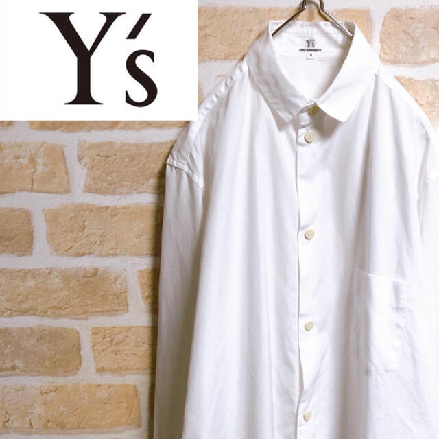Y's ワイズ ボタンダウン シャツ 白 ワイシャツ ヨウジヤマモト 美品 M