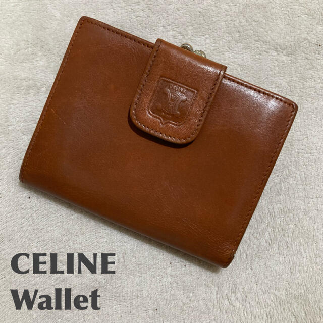 CELINE セリーヌ　がま口　財布　レトロ　レザー　　ビンテージ