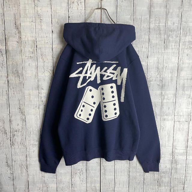 美品☆入手困難モデル】ステューシー サイコロ バックロゴパーカー