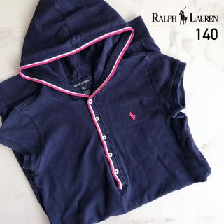 ラルフローレン(Ralph Lauren)の140 ラルフローレン 半袖 ポロシャツ ワンピース ポニー刺繍 ネイビー 通学(ワンピース)