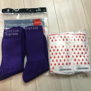 シュプリーム(Supreme)のsupreme Hanes シュプリーム ヘインズ　ソックス　ポンチョ(ソックス)